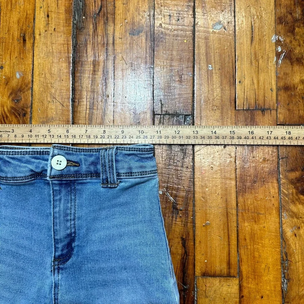Jessica Simpson Jeans Girls Size 10 Blue Denim Light Wash Mia Wide‎ Leg Classic